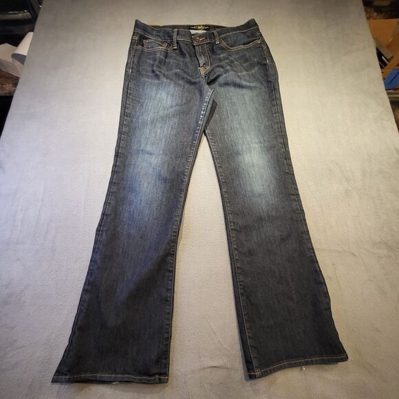Lucky Brand Womens 12 Jeans Boot Cut Sweet N Low Blue Denim Stretch Distressed - Picture 1 of 12